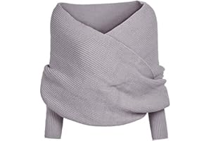 AROYEL Women Knit Sweater Tops Scarf Winter Scarf Winter Shawl Wrap Scarf with Sleeve Wrap Scarf Shawl Scarves