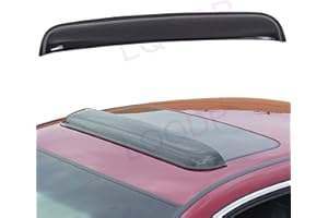 LQQDP Set of 1 38" / 98cm (37" Between The Inner Edge) Universal Mid Size Smoke Acrylic Tape-On Sun/Rain Guard Top Sun/Moon R