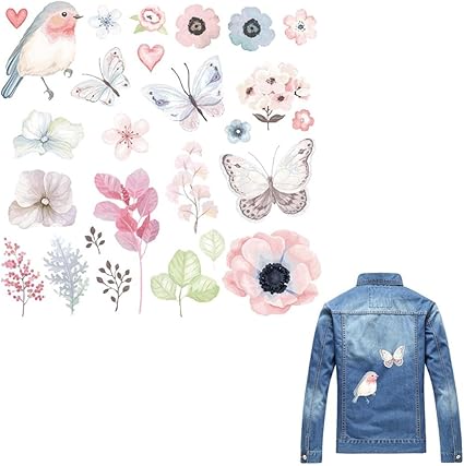 butterfly patch jeans