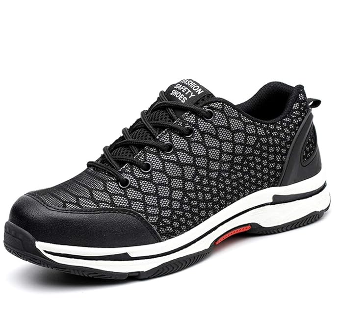 FunBoat Arbeitsschuhe Damen S1 Leicht Sommer Herren Sicherheitsschuhe Nacht Reflektierendes