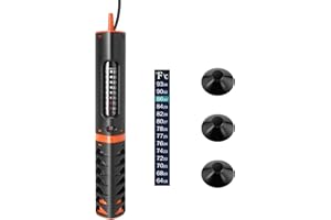 HITOP 50W Adjustable Aquarium Heater with Protective Cover, Submersible Fish Tank Heater for 5-15 Gallon Fish Tank or Turtle 