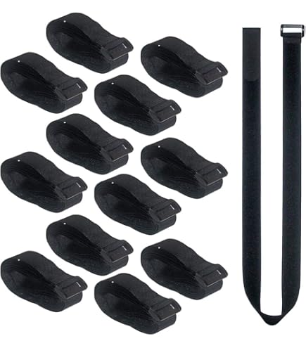 thumbnail image 2 of AIRNIX 4-Pack 22" X 1.5" Nylon Hook And Loop Cinch Straps With Metal Ring 2 of 6