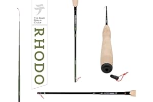 Tenkara USA Fly Fishing Rhodo™ Rod, for Small Streams - Carbon Fiber, Lightweight, Telescopic, Adjustable, 3 Multi-Lengths (8'10"/ 9'9"/ 10'6")