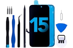 IGLOFIX for iPhone 15 A2846 A3089 A3092 A3090 LCD Display Screen Touch Digitizer Assembly + Repair Tools + Frame Adhesive Replacement Kit
