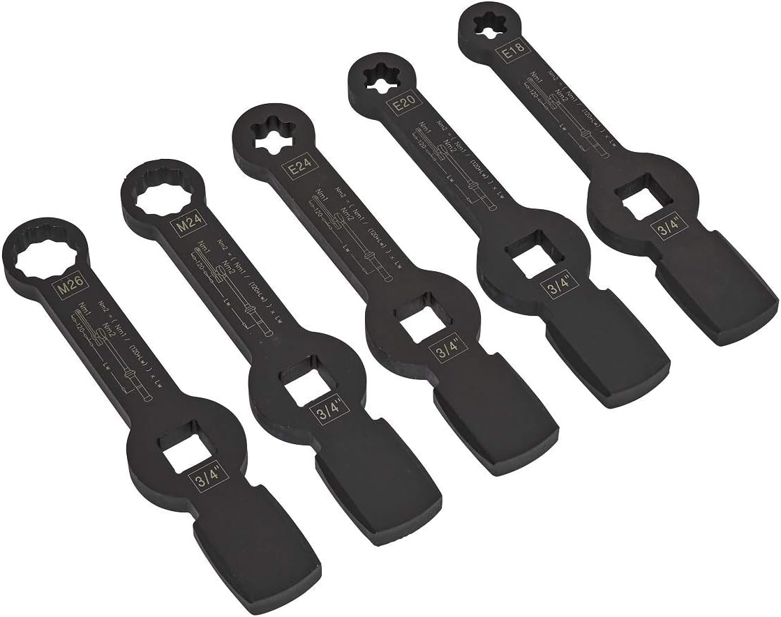 Sealey 5pc Brake Caliper Slogging Wrench Set - 3/4" Sq Drive - CV212 - Image 4