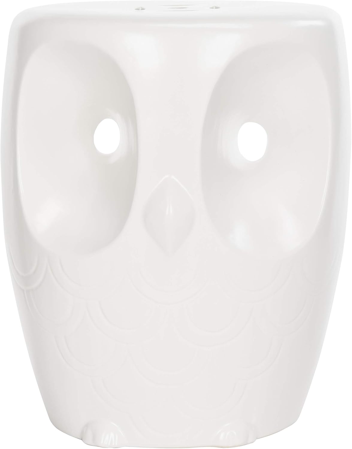 Safavieh ACS4567A Owl Ceramic Decorative Garden Stool, White: Garden & Outdoor