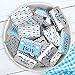 Little Man - Blue Boy Baby Shower Miniatures Candy Bar Wrapper Stickers (54 Count)