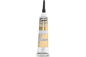 Pebeo Vitrail, Cerne Relief Dimensional Paint, 20 ml Tube with Nozzle - Rich Gold, 0.67 Fl Oz (Pack of 1)