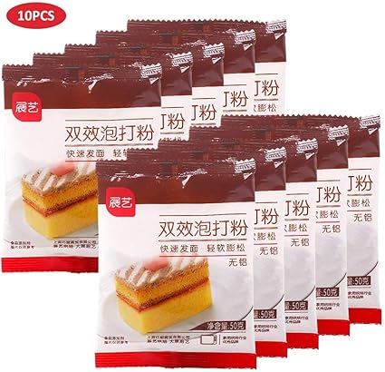 50g X 10 Zakjes Bakpoeder Dubbelwerkend Bakpoeder Stomen Broodtaartbroodjes Raising Agent Amazon Nl
