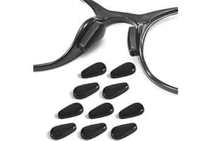 Omnful Eyeglass Nose Pads, 3.2mm Thickness Adhesive Anti Slip Glasses Nose Pad with Air Bag, for Eyeglasses Sunglasses Reading Glasses (5 Pairs, Black)