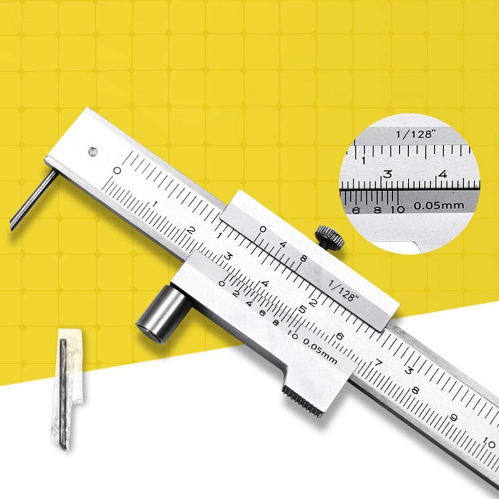 Rziioo Stainless Steel Vernier Calipers Marking Gauge with Carbide