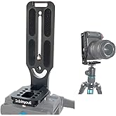 DSLR Camera L Bracket,Vertical Camera Mount,Quick Release Plate for Horizontal Vertical Photography, Compatible with Canon Nikon Sony Stabilizer Monopod Tripod