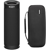Sony SRSXB23 Extra BASS Bluetooth Wireless Portable Waterproof Speaker (Black) with Hardshell Travel and Protective Case Bundle (2 Items) - Compact, Lightweight Design, up to 12 Hours of Playtime