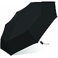 Weather Station Automatic Rain Umbrella, Windproof, Lightweight, and Packable for Travel, Full 42 Inch Arc, Black