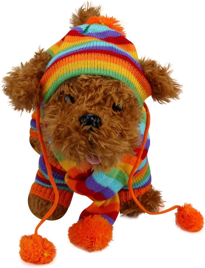 dog hat and scarf set