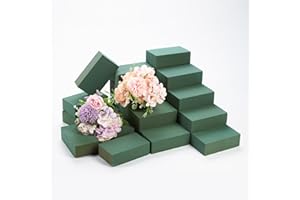 GNRZZT 30 Pcs Floral Foam Blocks, 5.5"L x 3.1"W x 1.7"H Green Dry & Wet Flower Foam for Fresh and Artificial Flowers, Plant Foam for Wedding, Birthdays, Pary, Home Decorations