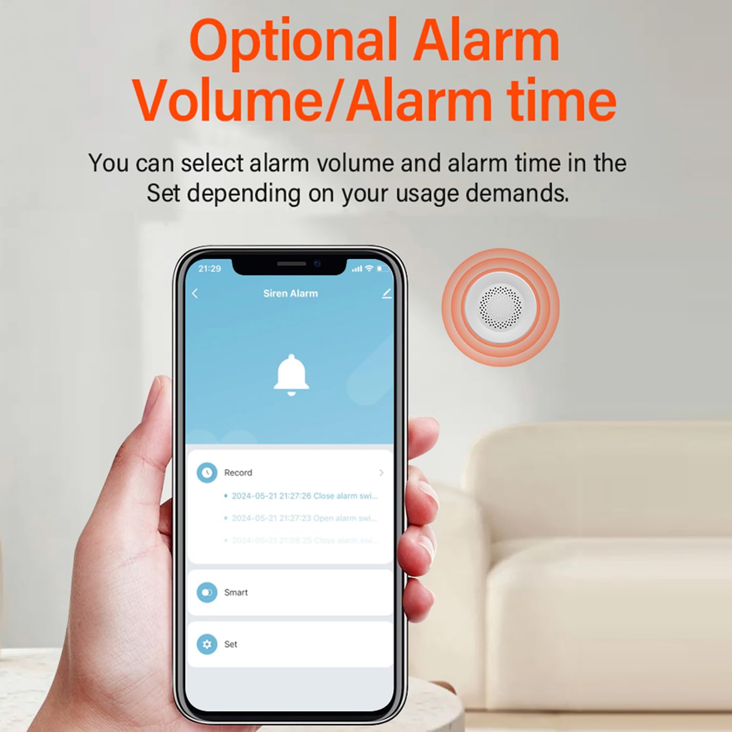 WiFi Smart Siren Alarm: 100db Sounder, App Control, Wireless Burglar Alarm, Compatible with Alexa