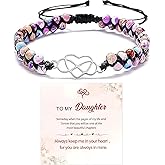 BTZY for Daughter for You are Always in Mine Beads“ Bracelet, Natural Emperor Jasper Stone Beaded Wrap Bracelet Duoble Layer for Mind Peace,Bracelet for Daughter (Daughter-Always)