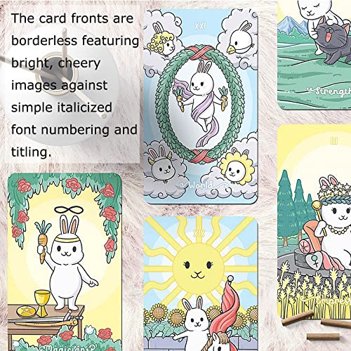 mrdiyshisha Chubby Bun Tarot Deck (Version 2), 79 Adorable Tarot Cards for Beginners, Pocket Size (4.05