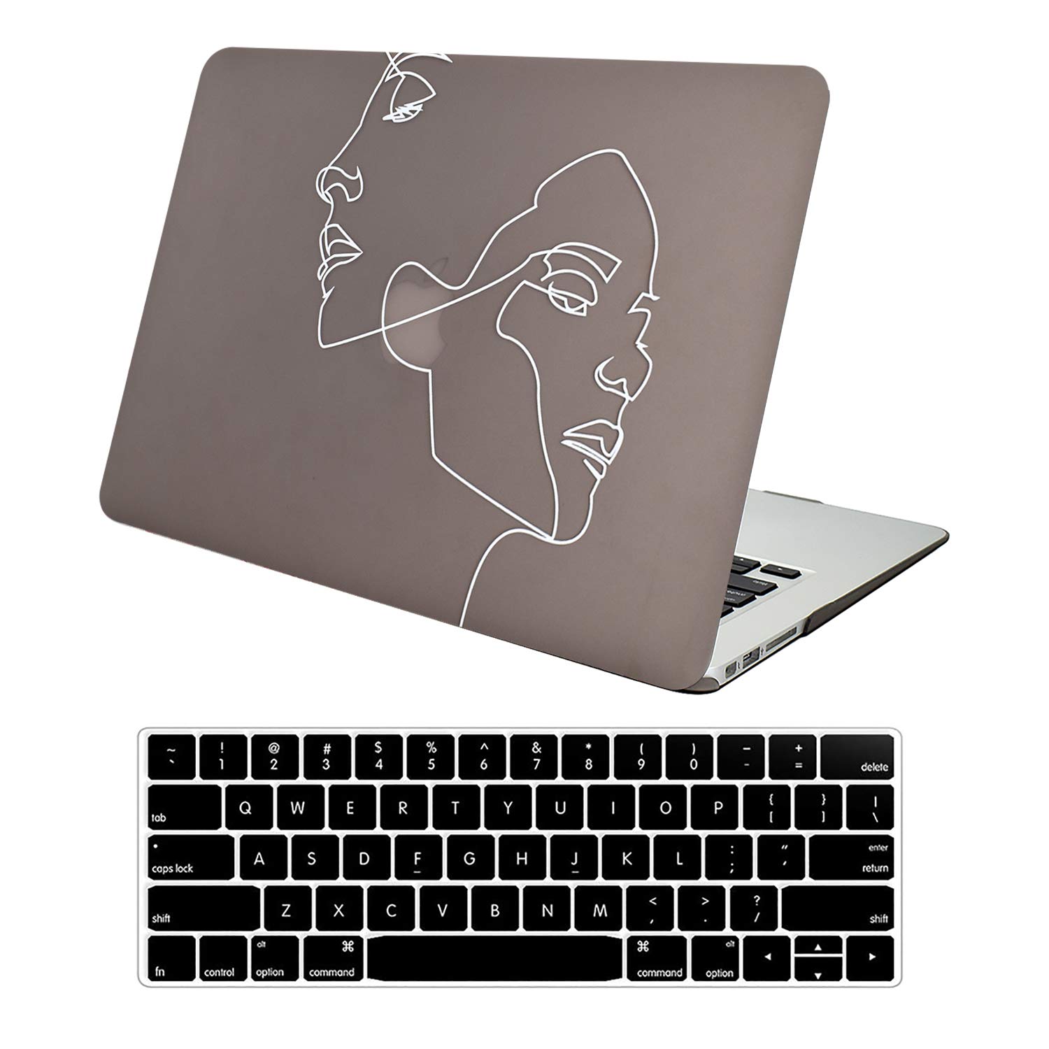 AUSMIX Compatible with MacBook Pro 13 inch Case M1 A2338/A2289/A2251/A2159/A1989/A1706/A1708 Release 2020 2019 2018 2017 2016,Plastic Hard Shell Case & Keyboard Cover for Mac Pro 13 inch, Face