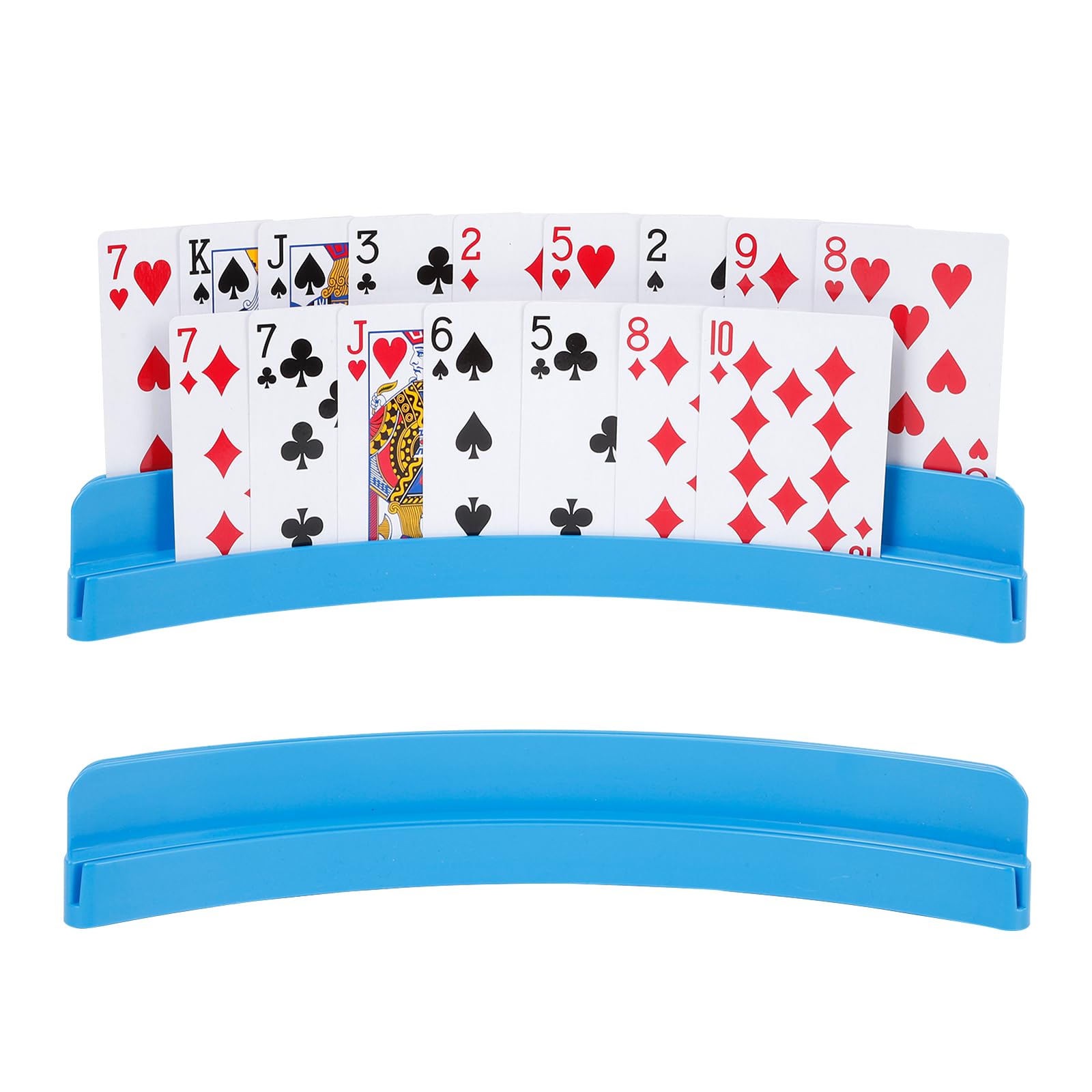 Photo 1 of 2 Packs of Double-Layer Card Holders?Playing Card Holder for Kids Adults Hands Free Card Holder for Family Card Game Nights Poker Parties