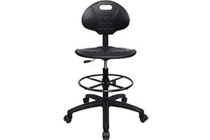 TAKE UR SEAT® Deluxe Drafting Lab Stool Chair, 18'' Adjustable Footring, 10'' Adjustable Height, 450 lbs seat Capacity, Heavy Duty, Shipped Within 24 Hours(Self-Braking Caster)