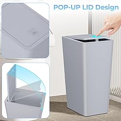 RTWDKFQ 3 Pack 4 Gallon Bathroom Small Trash Can