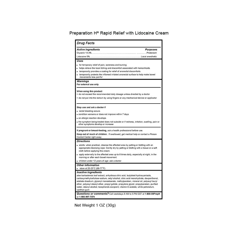 Preparation H Rapid Relief with Lidocaine Hemorrhoid Symptom Treatment