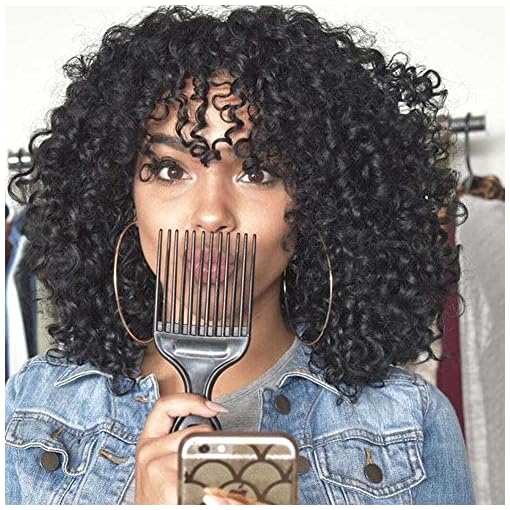 Misswig Synthetic Curly Wigs For Black Women Short Full Wigs