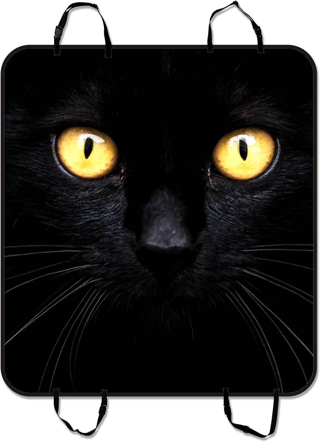 Custom Black Cat in The Dark Pet Seat Car Cover,Texas Star Dog Car Seat Hammock Car Seat Mat Cargo Mat 54 X 60 Inches