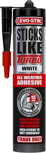 EVO-STIK Sticks Like Turbo Adhesive White 290ml All Weather Fast Setting