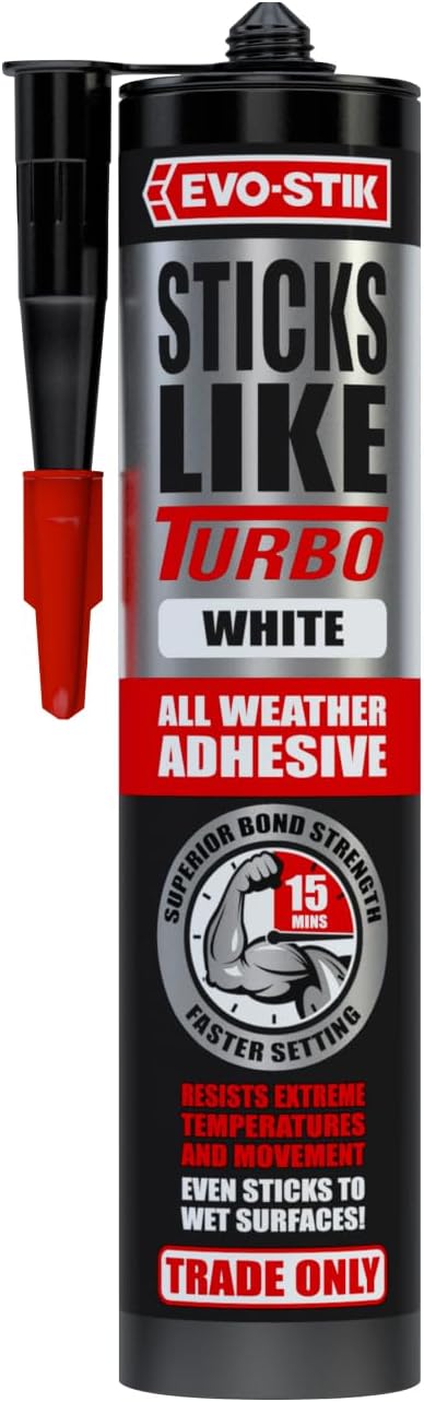 EVO-STIK Sticks Like Turbo Adhesive White 290ml All Weather Fast Setting