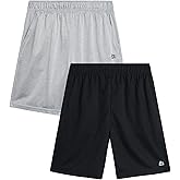 RBX Boys Athletic Shorts - 2 Pack Performance Stretch Mesh Boys Shorts for Running, Gym, Basketball and Sports (Sizes: 8-16)