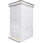 Mann Lake Beehive kit, Completely Assembled Kit, Painted, with Frames and Foundation, Ready to Use,10 Frame Kit, 2 Deep Bee Boxes, 2 Medium Supers, Made in The USA