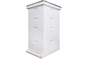 Mann Lake Beehive kit, Completely Assembled Kit, Painted, with Frames and Foundation, Ready to Use,10 Frame Kit, 2 Deep Bee Boxes, 2 Medium Supers, Made in The USA