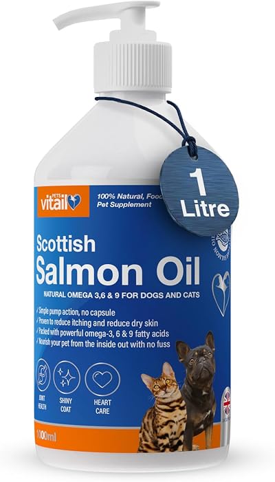 Zipvit Scottish Salmon Oil for Dogs & Cats 1 Litre Omega 3 6 9