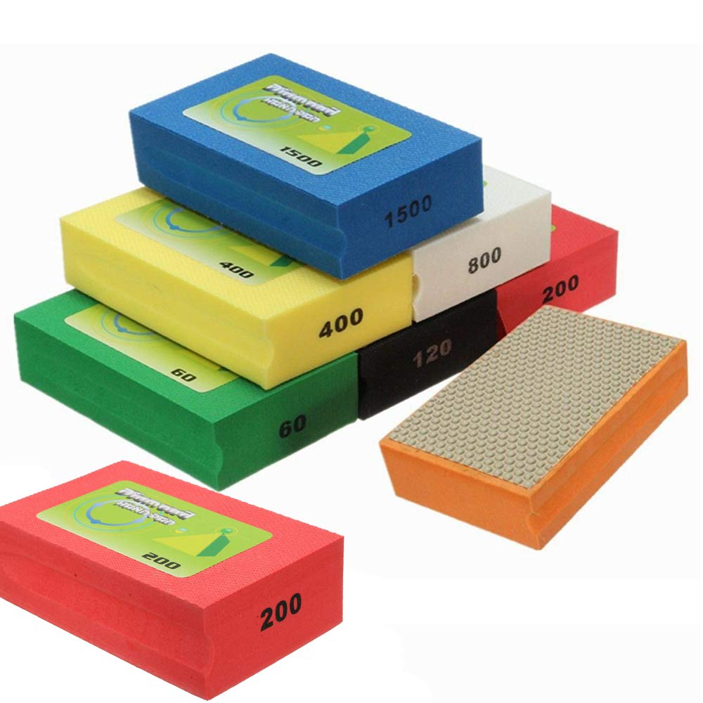 200 Grit Diamond Hand Pad Polishing Pad for Granite Marble Stone Grinding Pack of 1