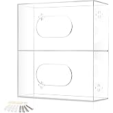Double Glove Box Holder Wall Mount Glove Dispenser - Disposable Glove Holder Wall Mount Glove Station for Medical Gloves, Multipurpose Kitchen Gloves Holder - Includes Hanging Hardware