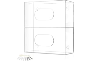 STORAGE STANDARD Double Glove Box Holder Wall Mount Glove Dispenser - Disposable Glove Holder Wall Mount Glove Station for Medical Gloves, Multipurpose Kitchen Gloves Holder - Includes Hanging Hardware