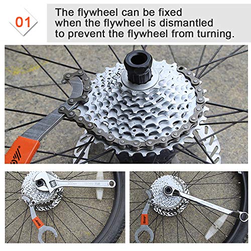 Chain Whip Bike Tool, Cassette Removal Tool With Chain Whip And