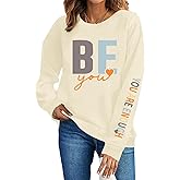 Pairxily You Are Enough Crewneck Sweatshirt for Women Mental Health Awareness Pullover Inspirational Graphic Long Sleeve Tops