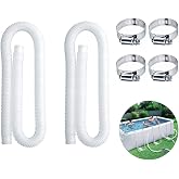 2 Pcs 1.25" Pool Hoses, for Above Ground Pool Filter Pumps Hose. | Swimming Pool Replacement Hose,1.25"Diameter 59"Long,Compatible with All 1.25" Diameter Above Ground Pool Filter Pumps.