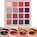 Pretty Comy 16 Colors Matte Shimmer Eyeshadow Palette, Blendable High Pigmented Eyeshadow Long Lasting Waterproof Glitter Eye Shadow Makeup Set with Mirror
