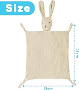 Vicloon Baby Comforters Rabbit Blanket 31x31 cm Organic Cotton Baby Quilt view 2