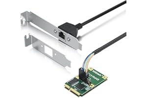H!Fiber Mini PCIe Gigabit Ethernet Network Card, Single RJ45 Port, 1G NIC Compare to Intel I210AT, with 30-cm Cable, Mini Pic