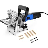 AONLLEN DJ710 Dual Spindle Dowel Jointer,Wood Dowels Joiner,with two 8mm and 6mm bits,Wooden Dowel Pins 80pcs,Biscuit Joiner