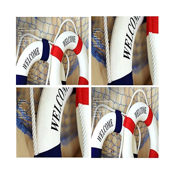 MagiDeal-Welcome-Blue-Nautical-Wall-Decor-Ship-Boat-Ring-Life-Buoy-Preserver-14cm