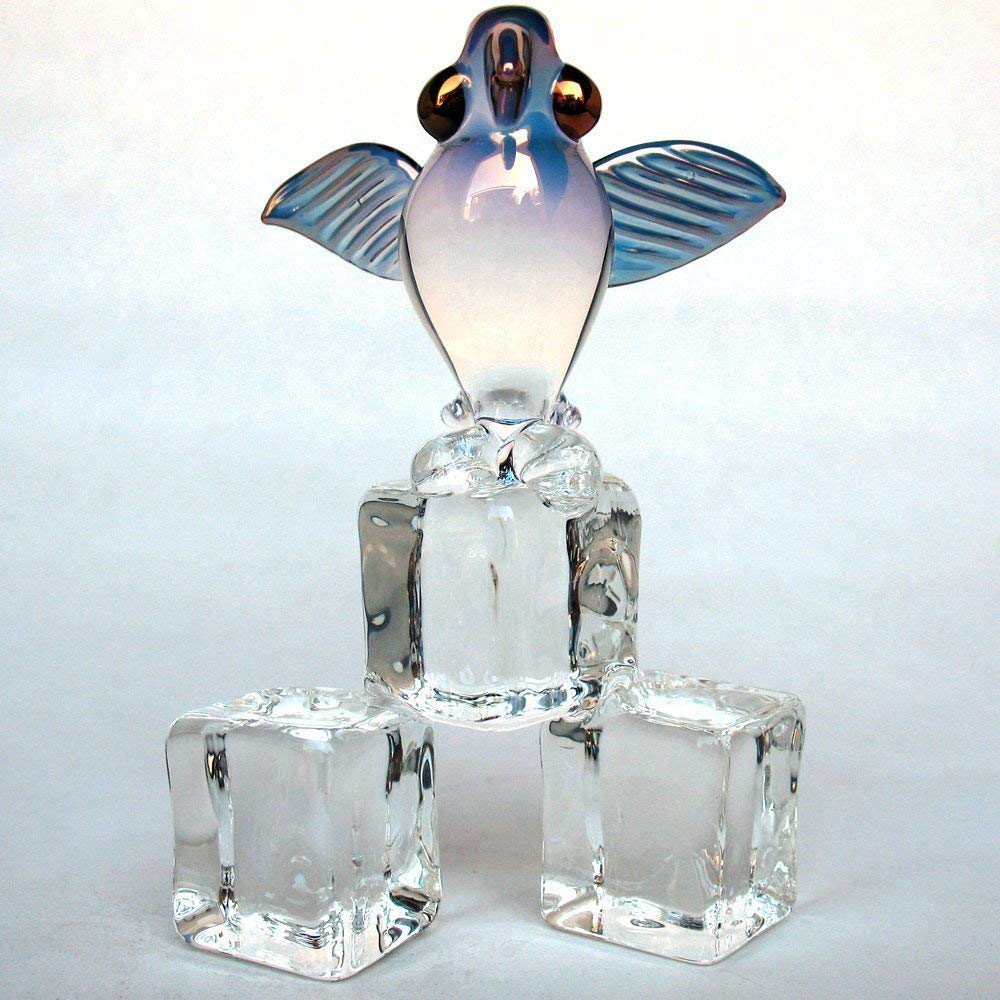 Puffin Figurine of Hand Blown Glass Handmade