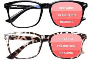 SIGVAN Progressive Multifocal Computer Glasses Women Men Blue Light Blocking Reading Glasses Spring Hinge Readers (2 Mix, 1.25)