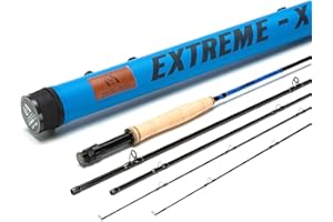Maxcatch Extreme-X Fly Fishing Rod with Extra Tip Section, Fast Action, Carrying Tube Included
